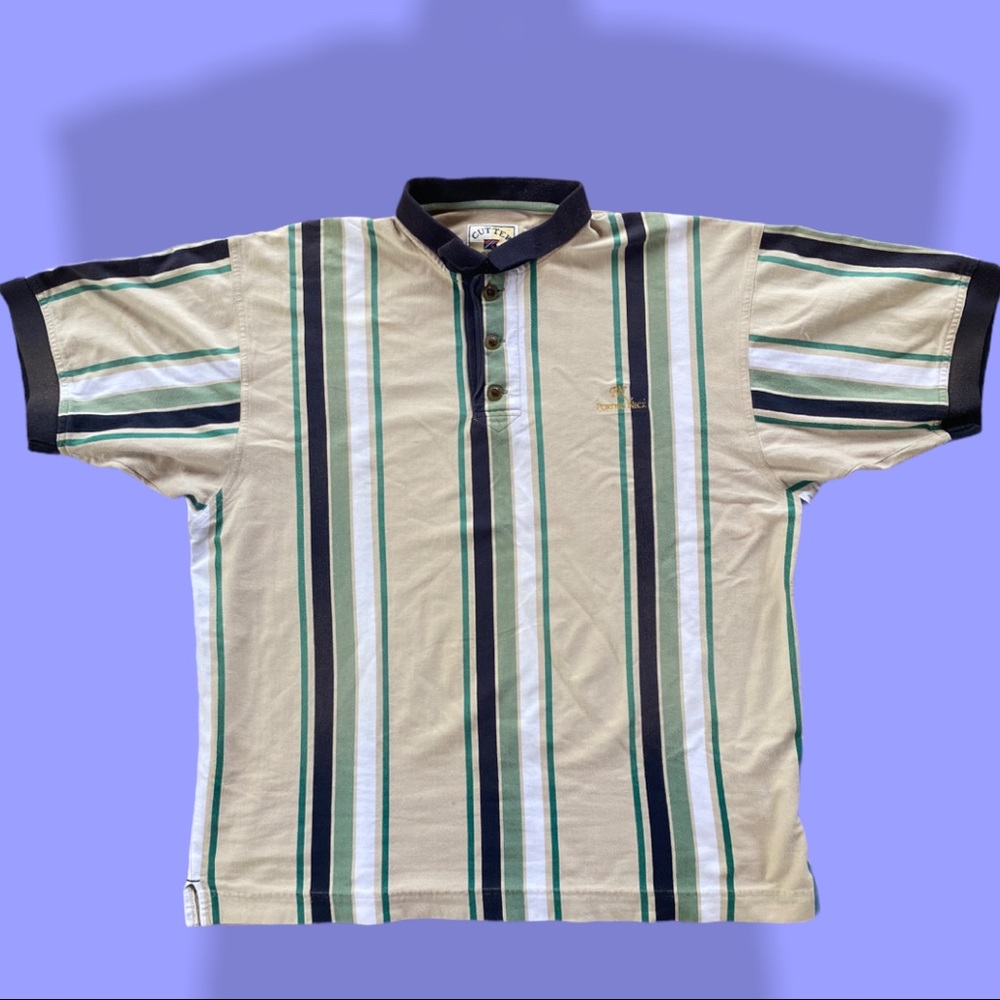 Vintage 80s/90s Cutter and Buck Striped Retro Polo
